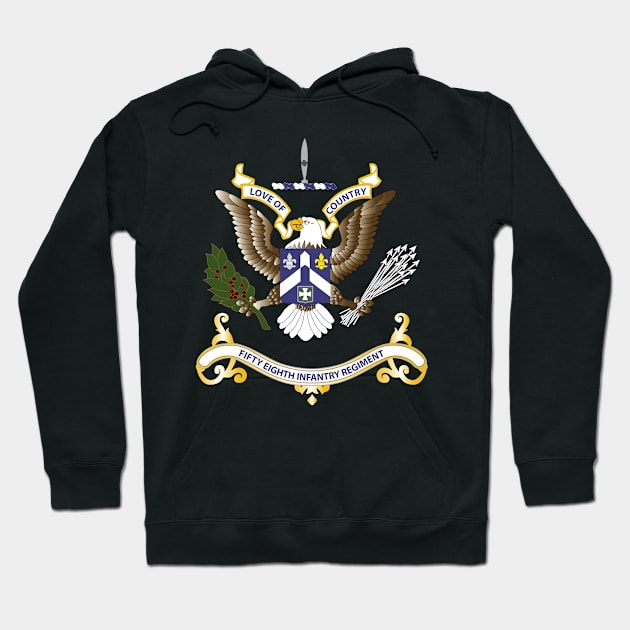 58th Infantry Regimental Colors wo Flag Hoodie by twix123844